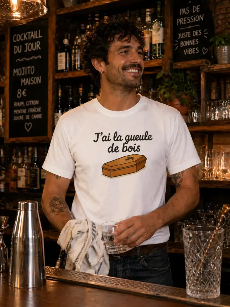 J'ai la gueule de bois.