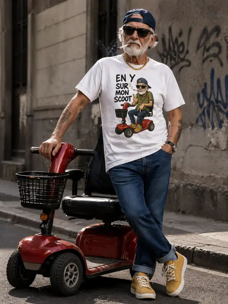 En Y sur mon scoot version homme.