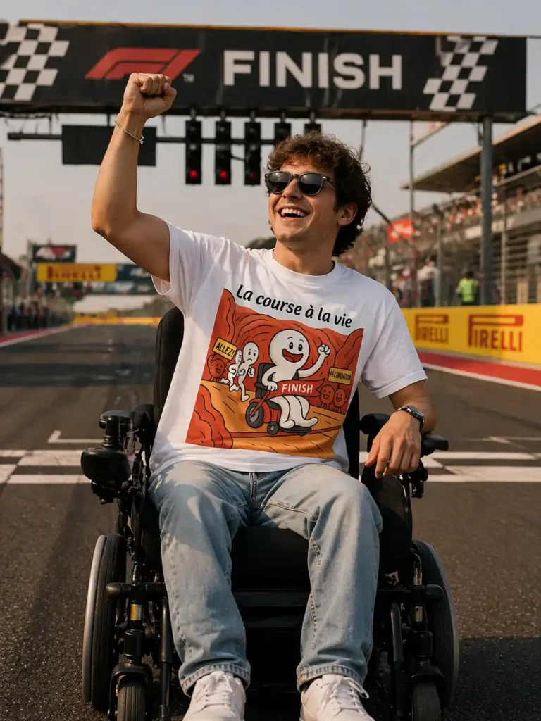 La course à la vie fauteuil Roulant